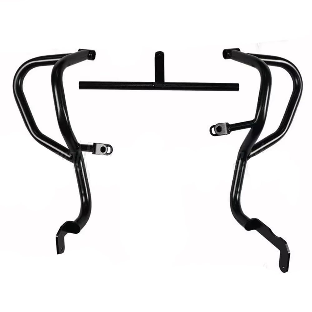 QJMOTO Motorschutz für SRV 125, Frontschutz, Stoßschutz, Mattschwarz, 60 x 65 x 30 cm