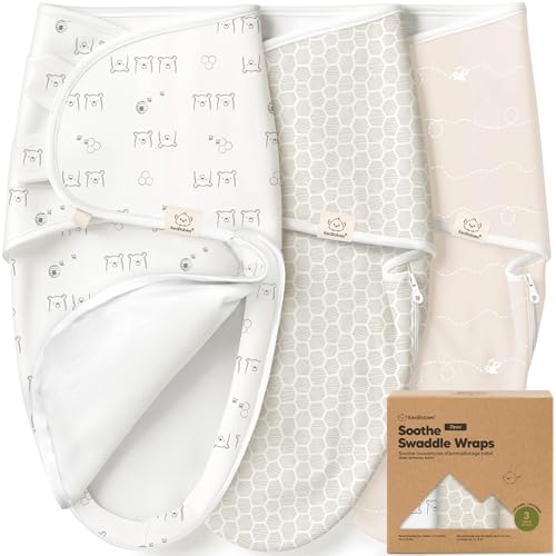 Image of Baby Swaddle Sleep Sacks with Zipper - 3-Pack Swaddles for Newborns 0-3 Months, Infant, Baby Girls, Boys, Soft & Durable Newborn Sleep Sack, Easy Diaper Change Swaddling Blanket (Bumbly, OS)