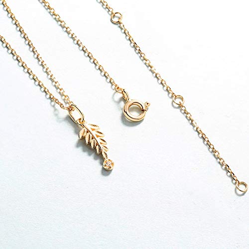 Pendentif branche d'olivier anti-ternissement, collier argent 925 hypoallergénique fin