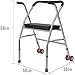 Folding Walker with 2 Wheels Rolling Walker Lightweight Walkers for Seniors and Adults Adjustable Height