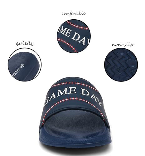 Image of INMINPIN Kids Boys Girls Ball Sprots Slides Sandals Ultra Comfortable Beach Pool Shower Shoes House Slide Indoor Outdoor for Sports Fan