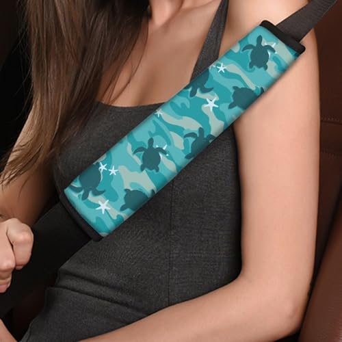 Image of AFPANQZ Turtle Star Automotive Seat Belt Covers Pads 2 Piece for Adults Kids Youth Car Accessories Safety Seatbelt Cushion Pillow Universal Fit Backpack Straps Pads