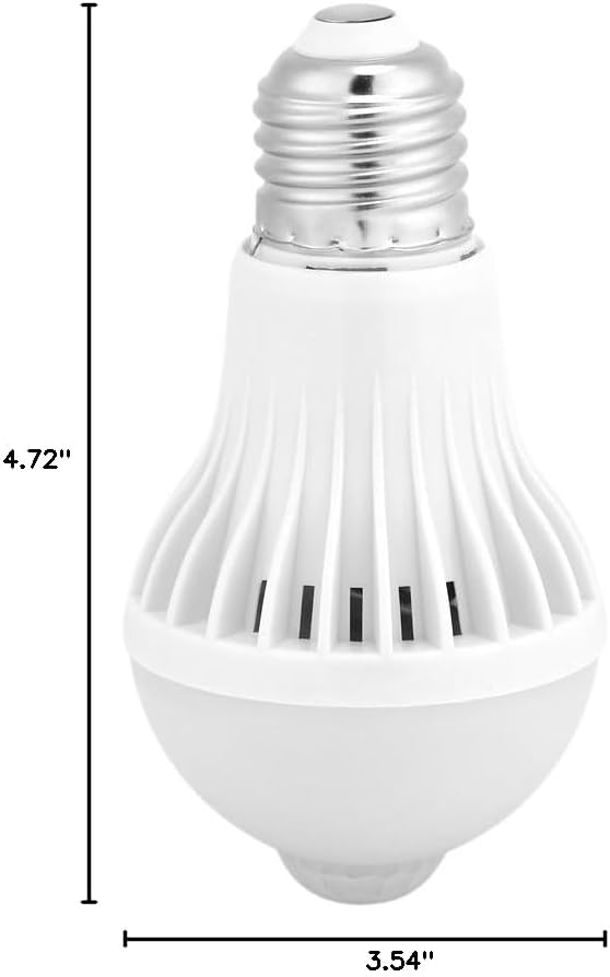 Dimensions of the Keenso E27 Motion Sensor LED Light Bulb