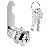 Litensh Serrure de Boîte aux Lettres, Serrure de Sécurité avec Clés, Serrure à Came en Métal pour Argentée, Barillet Boîte aux Lettres et Tiroirs Cabinet Placard (1, 25mm)