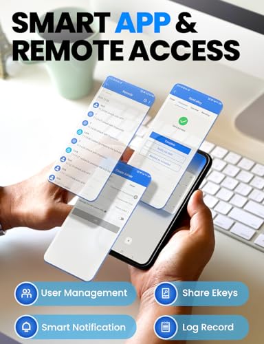 Smart Lock, 7-in-1 Keyless Entry Door Lock, Fingerprint Door Lock with Touchscreen Keypad, Built-in WiFi Deadbolt, Smart Door Lock with Bluetooth, Biometric Door Lock, App Remote Control (Zinc Alloy) - Image 5