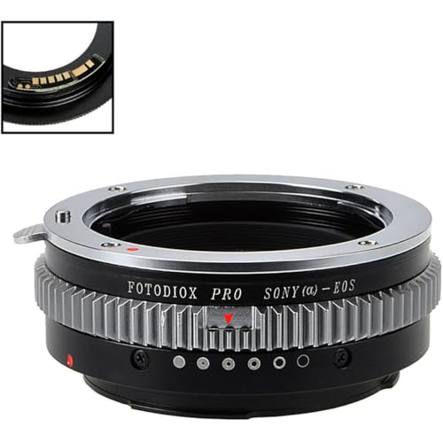 Image of Fotodiox Pro Lens Adapter - Sony Alpha A-Mount (Minolta AF) to Canon EOS (EF /EF-S) With Aperture Control and Gen10 Focus Confirmation Chip