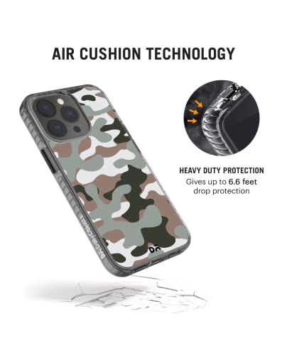 Image of DailyObjects Camouflage Army Stride 2.0 Case Cover for iPhone 13 Pro Max| Polycarbonate TPU Slim Back Cover | Anti Shock, Scratch Resistant | Sturdy Design | Full Body Protection | Wireless Charging