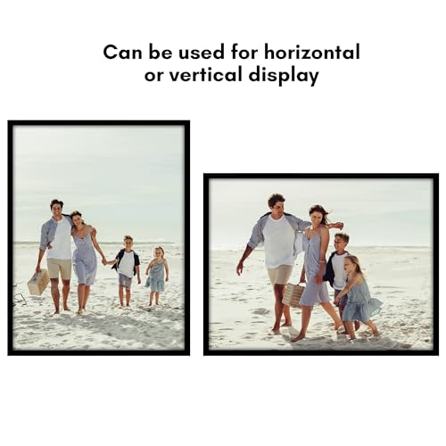 Americanflat 20x26 Picture Frame with Polished Plexiglass - Streamline Collection - Thin Border Picture Frame for Wall Display - Hanging Hardware Included - Black