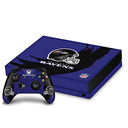 Skin Xbox One X NFL Baltimore Ravens vinyle Coup de Balayage édition licence officielle