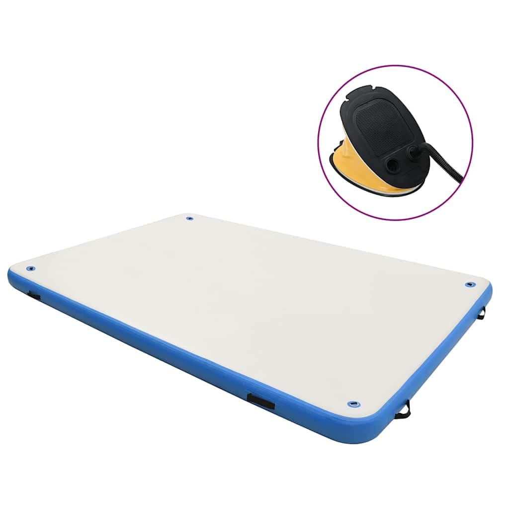 Plataforma Flotante Inflable Azul y Blanco