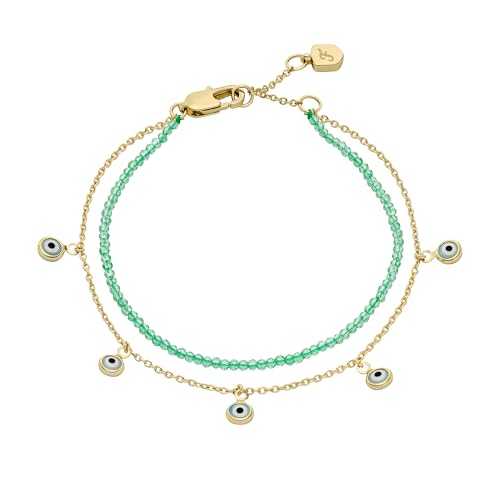 Fossil Women's Sutton Evil Eye Brass Multi-Strand Bracelet