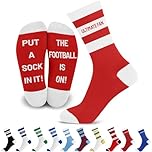 SC Products Mens Football Socks with Funny Message on Sole | Size 6-12 Cotton Novelty Socks Funny Football Gifts for Men | Ultimate Fan Sports Gifts for Him for Christmas, Birthday, Secret Santa