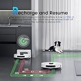 SHELIKI Robot Vacuum and Mop, 3-in-1 Robotic Vacuums Cleaner with LiDAR Navigation Smart Mapping & Max Strong 6000Pa Suction, Self Emptying Bases for 70 Days-White - Image 6