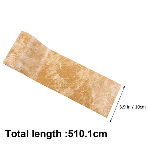 Papel de parede autoadesivo PVC decorativo BesPORTBLE, 10 cm de largura, padrão amarelo para cozinha