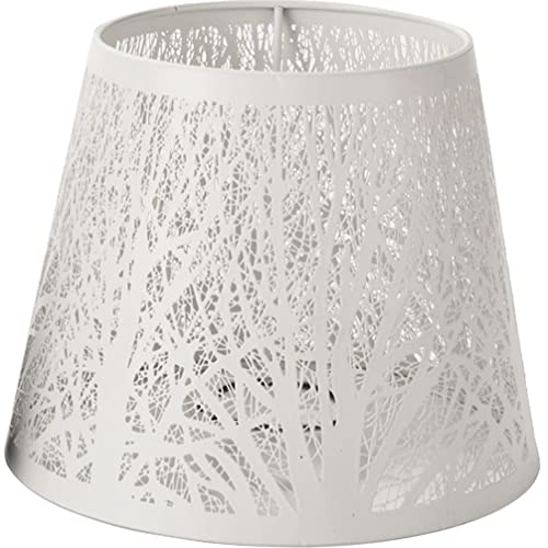 Sherchpry Lamp Shades E27 Hollow Tree Shadow Light Cover, Modern Lamp Shade, Replacement Metal Lampshade For Table Lamps And Floor Light, White Lamp Shade #TOP6