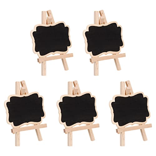 Petit Tableau Noir pour Identifier Nourriture avec Support Bois Chevalet 5 Pcs