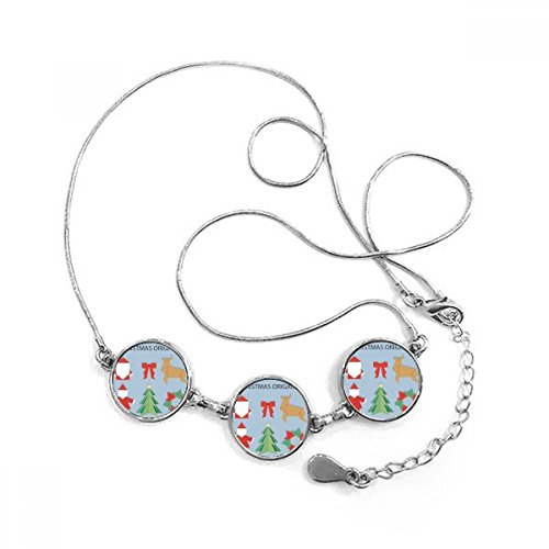 Collier pendentif rond origami Noël rouge abstrait chaîne acier cadeau femme