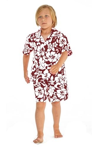 Image of Boys' Aloha Luau Shirt Cabana Set in Signature Prints | 100% Cotton; Button Front Shirt; Signature Tropical Prints; Lightweight Comfort; Vacation Ready