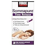 Force Factor Somnapure Time Release Drug-Free Sleep Aid for Adults with Melatonin 10mg and Valerian Root, Extended Release Sleeping Pills, Fall Asleep Calm at Night, Wake Up Refreshed, 30 Capsules