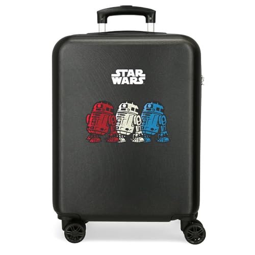 Disney Children's Hard case with 4 Wheels Side Combination Lock Made of ABS, a Rigid and Lightweight Material., R2D2, Cabin Suitcase, R2d2, Cabin suitcase