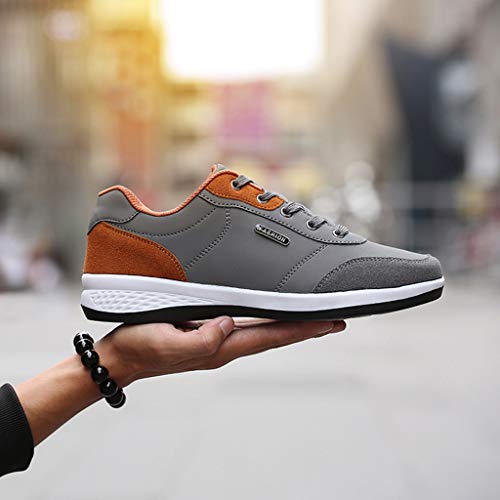 Mens Shoes Athletic Sneakers All Seasons Solid Lace Up Jogging for Outdoor Park Walking Gym Workout, Non Slip Comfy Sneaker3