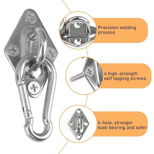 3 Pack Resistance Band Wall Mount, Exercise Anchors Hooks for Wall, Space Saving Workout Resistance Bands for Beginners, Athletes, Fitness Enthusiasts, Home Gym, Suspension Trainer, Stretching