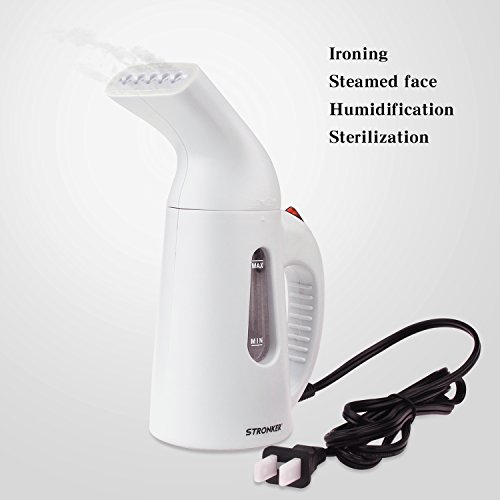 STRONKER 850W Portable Fabric Steamer, Handheld Garment Steamer, 140ml Clothes Steamer, Mini Travel Clothes Ironing Steam Cleaner, No Water Automatically Shuts Off