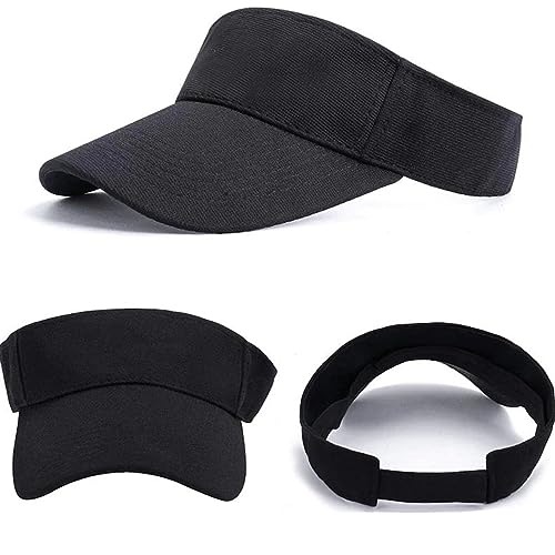 Image of 8 Packs Unisex Sports Visor Adjustable Cap - Baseball Tennis Golf Sun Hat for Men Women Multicolor