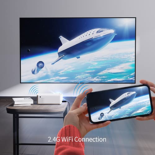 Wifi Bluetooth Projector With 12 Inch Lightweight Tripod Stand, Wewatch 8500L Portable Movie Projector For Home Outdoor, 1080P Video And 260" Display Supported, Use With Tv Stick, Hdmi, Ios, Android #TOP2