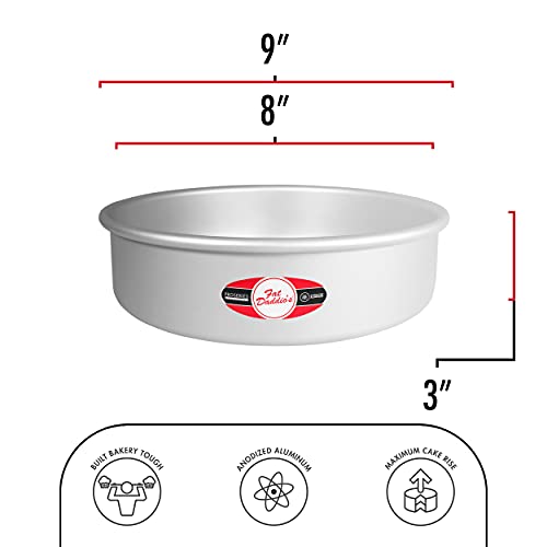 Fat Daddio's Anodized Aluminum Round Cake Pan, 8 X 3 Inch, Silver #TOP1