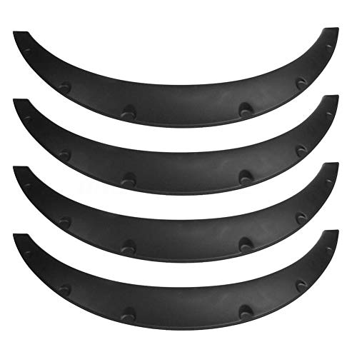 Kaakaeu - Set di 4 parafanghi universali flessibili per auto sportive, per fuoristrada, passaruota protettivo ad arco, accessorio esterno per veicoli, modanatura