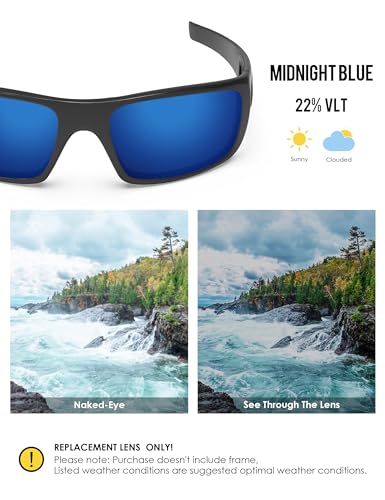 Image of BLAZERBUCK Anti-salt Polarized Replacement Lenses for Oakley Crankshaft OO9239 Sunglass