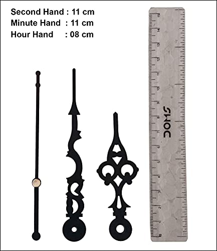 Image of Ajanta Mfg. Ormove Quartz Battery Operated Plastic Ticking Wall Clock Machine with Antique Needle Hands for Wall Clock (55 x 55 x 16mm) (Black)