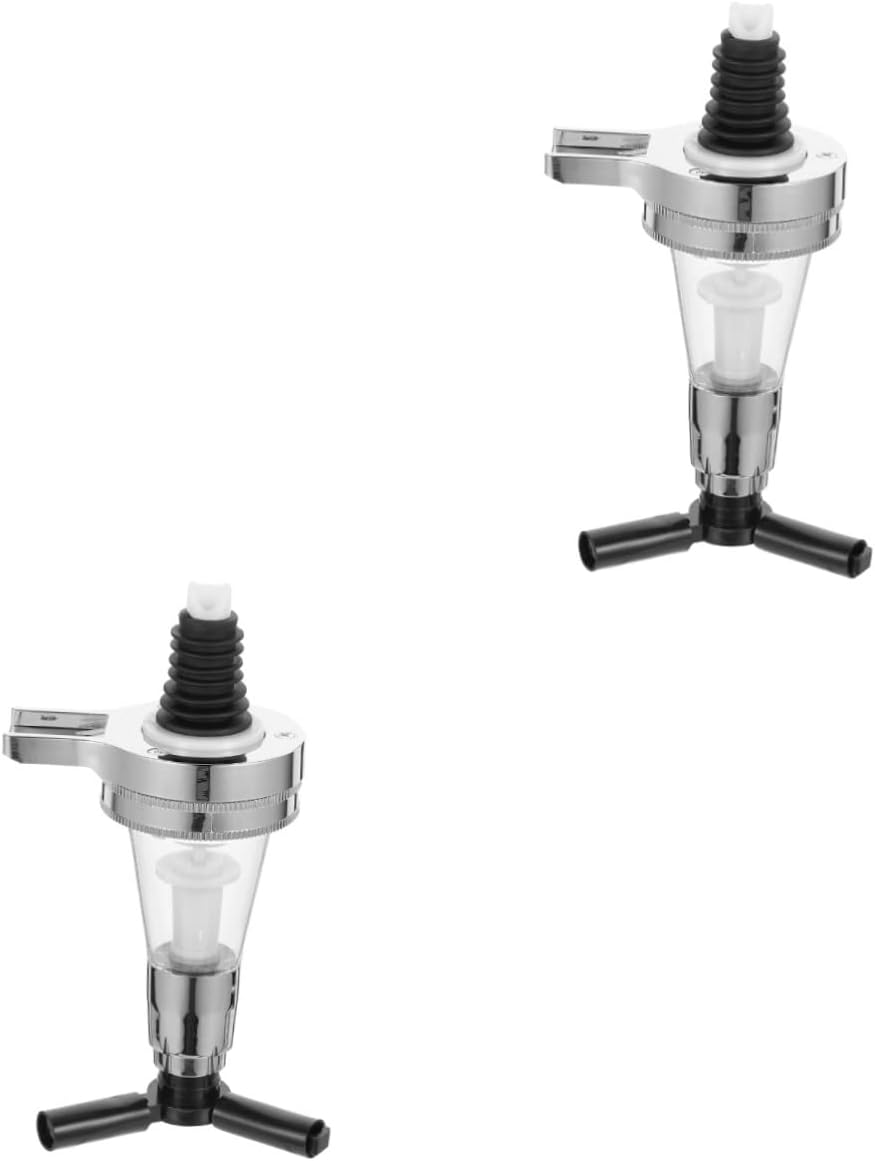 Mikinona 2pcs Wine Bottle Dispenser Pump Wine Pourer for Bar Party Use Liquor Spout for Effortless Beverage Dispensing Elegant Wall-mounted Design for Whiskey Vodka Brandy