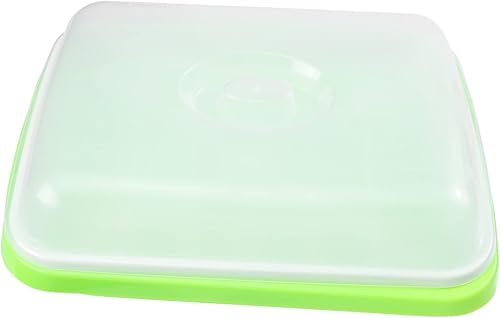 Yardwe Plato de germinación de brotes de frijoles, bandeja para vivero, bandeja de propagador de jardín, macetas hidropónicas de trigo de jardín con