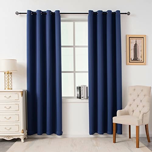 Hosonson Blackout Curtains 52x84 Inch for Bedroom - Grommet Thermal Insulated Light Blocking Blackout Curtains - Window Treatment Drapes for Living Room Indoor, 2 Panels