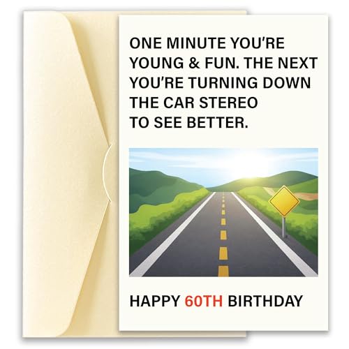 60th Birthday Card for Men, Women, 1966 Birthday Gifts for Husband Him Dad