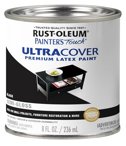 Rust-Oleum 1974730 Painter's Touch Enamel Latex Paint, Half Pint, Semi-Gloss
