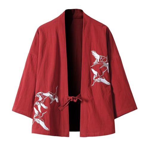 Chaqueta kimono japonesa ligera para hombre ideal como cárdigan casual