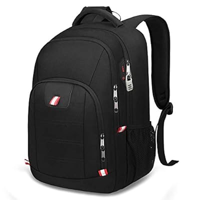 Della Gao Anti-Theft Laptop Backpack Mochila de negocios con ranura de carga USB Mochila de trabajo impermeable para hombres y mujeres Se adapta a la computadora de 15.6 pulgadas Negro