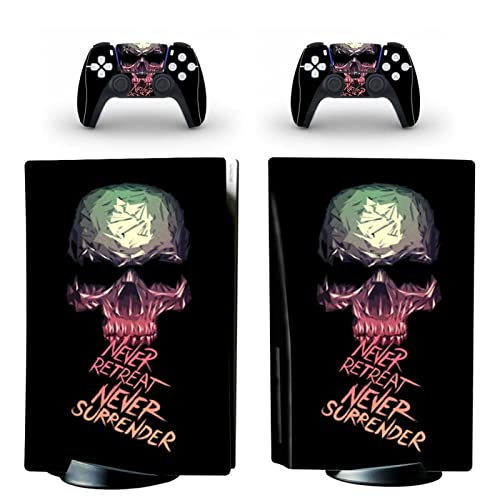�ی� For PS5 Skin Disc Edition Anime Console and Controller Vinyl Cover Skins Wraps for PS5 Disc Version(4643) �C�A�Ȃ��A�c�����Ȃ�(4)