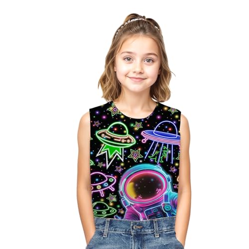 Boys Tank Tops Tie Dye Shirt Kids Sleeveless T Shirts Childrens Neon Tees for 5-14 Years Girls3