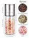 Gulex® Salt and Pepper Grinder Set, Pepper Mill, Sea Salt Shaker Grinder Refillable, Adjustable Coarseness, Stainless Steel with Ceramic Rotor(Seasoning not included)