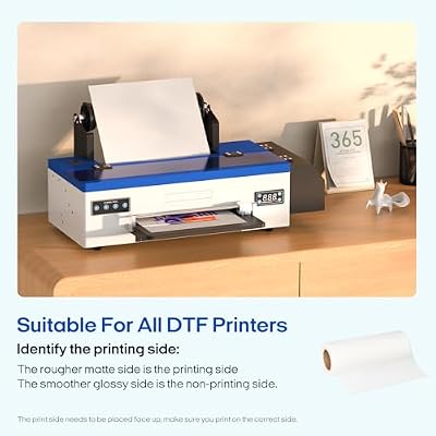 PUNEHOD DTF Transfer Film Roll - 13 X 328ft A3 Matte Clear DTF Film Roll for DTF Inkjet Printer, Direct to Film PET Heat Transfer Paper for T Shirts and All Fabrics (Size: A3+ Roll, 13 x 328ft)