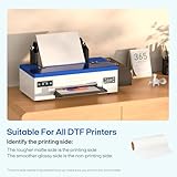 PUNEHOD DTF Transfer Film Roll - 8.3" X 328ft A4 Matte Clear DTF Film Roll for DTF Inkjet Printer, Direct to Film PET Heat Transfer Paper for T Shirts and All Fabrics (Size: A4 Roll, 8.3" x 328ft) - Image 3