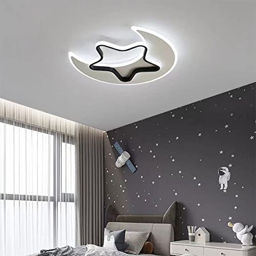 Lustre lune et étoile en métal durable pour une chambre d'enfant moderne