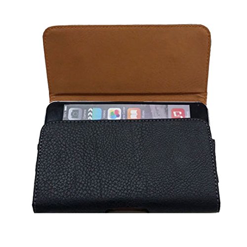 For Htc Desire 510 (All Carriers) Horizontal Black Leather Pouch Soft Sleeve Carry Case Belt Clip Holster Zw (For Bare Phone Only) + Ais Cell Microfiber Cleaning Cloth (By All_Instore) #TOP3
