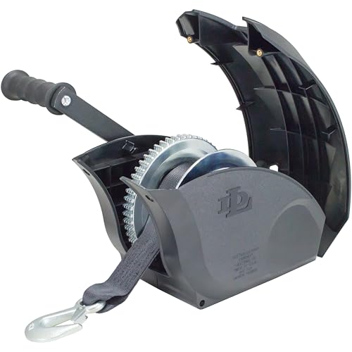 Dutton-Lainson Company - Pulling Winch (DLx1900FC) - Full Cover Rust Resistant Finish for Horizontal Pulling, Lifting and Heavy Equipment - 1900 lb Capacity, 9-1/2" Handle, 20ft Strap - Made in USA by Dutton-Lainson - Image 5
