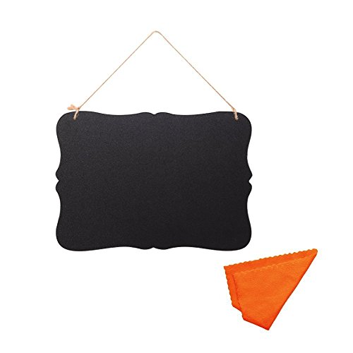 Mudder Double Sided Vintage Style Chalkboard Blackboard with Hanging String and Cleaning Cloth