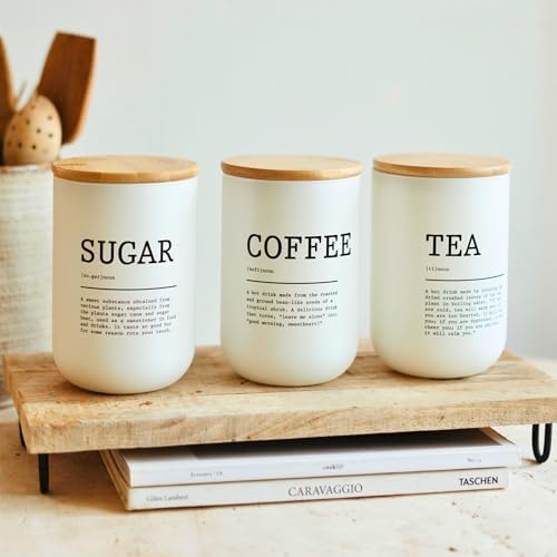 Meturas Mutfak 3'lü Bambu Kapaklı Beyaz Cam Çay Şeker Kahve Saklama Kavanoz Takımı Beyaz, Baharatlık Düzenleme Şık Pinterest Mutfak Takımları - Görsel 5